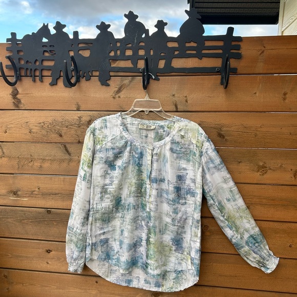 GO BY GO SILK Tops - 269.GO BY GO SILK Women’s Abstract Print Blouse